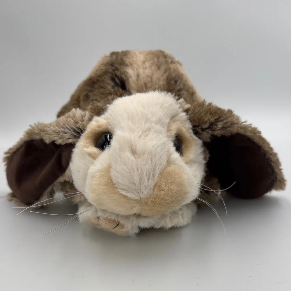 Folkmanis Baby Lop Rabbit Hand Puppet Brown White Realistic Plush 3048